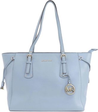 Michael Kors Blue Leather Tote Bag (Pre-Owned)