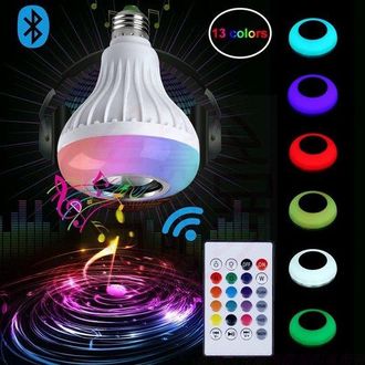OEM L&aacute;mpara De M&uacute;sica Rgb Bluetooth Led De Luz Fr&iacute;a Con Control Remoto Inal&aacute;mbrico Y Altavoz, L&aacute;mpara De Escenario De Siete Colores E27