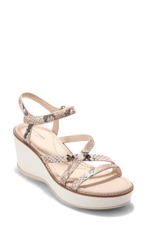 Cole Haan Grand Ambition Azura Strappy Sandal in Mojave Snake Printed Leather at Nordstrom, Size 10.5