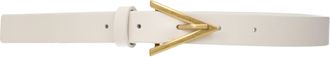 Bottega Veneta Damess Witte lederen riem