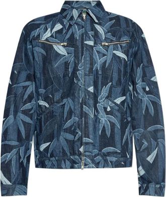 Kenzo Indigo Blue Jas met Ritssluiting - Heren - Spijkerjassen - Blauw - L - Katoen - Jassen