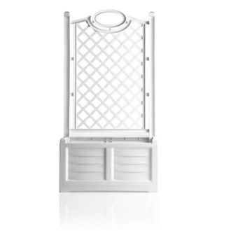 Bama Jardinera Pvc Rectangular separe Color Blanco
