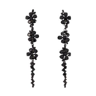 Simone Rocha Accessoires, Dames, Zwart, ONE Size, Bloemen Oorbellen