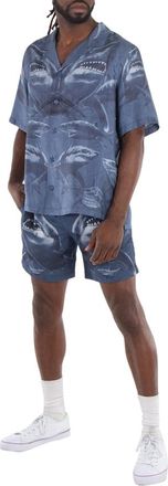 Burberry Shark Printed Swim Shorts, Size X-Small