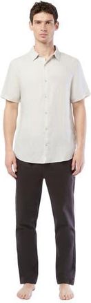 Onia Jack Air Linen Shirt in Stone at Nordstrom, Size Xx-Large S