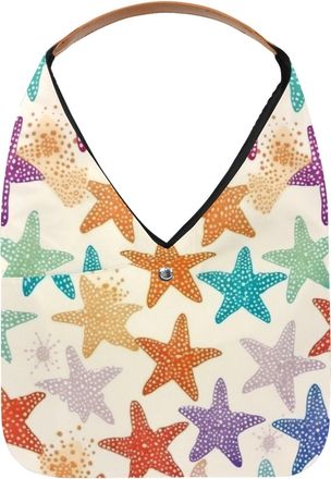 Generic Starfish Reusable Lightweight Grocery Bags - Foldable Into Compact Pouch, Washable & Sturdy, Multipurpose for Shopping and Travel