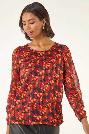 Roman Blurred Satin Stripe Top