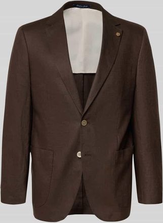 Christian Berg Regular Fit Sakko aus reinen Leinen mit Reverskragen in Mittelbraun, Gr&ouml;&szlig;e 114