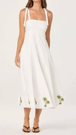 Astr Shaina Midi Dress In White