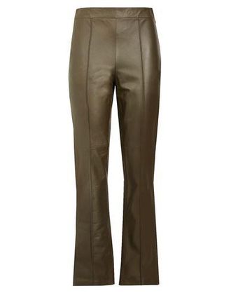 8 by YOOX LEATHER STRAIGHT-LEG FIT PANT