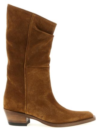 Khaite Brown Suede Clive Boots