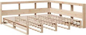 vidaXL Cama Con Estanter&iacute;a Sin Colch&oacute;n Madera Maciza De Pino 180x200cm Vidaxl