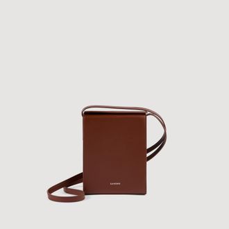 Sandro Leather logo phone holder