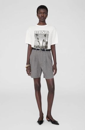 Anine Bing Louis Tee Bing Tour in Ivory at Nordstrom, Size X-Small