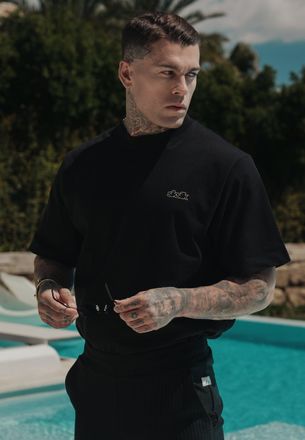 Siksilk Mens Black Graphic T-Shirt XXL