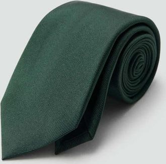 Mango Cravatta 100% seta verde - Uomo - Taglia unica - MANGO MAN