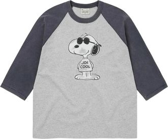 Thisisneverthat Tops, Heren, Grijs, L, Katoen, TNT Peanuts Raglan Tee