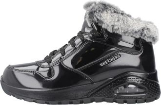 Skechers Uno Rugged - Fiesty Winter - Dames - Winterlaarzen - Zwart - 37 EU - Leer - Schoenen