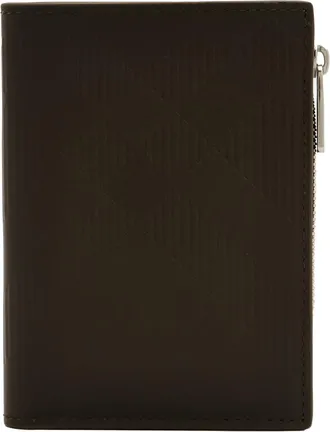 Burberry Military Embossed Check Zip Bifold Wallet
