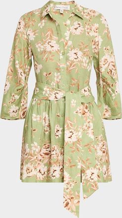 Cara Cara Raya Floral Button-Front Mini Dress