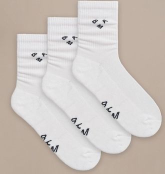 BAM Bamboo Active Crew Socks - 3 Pack - UK Size 8-11