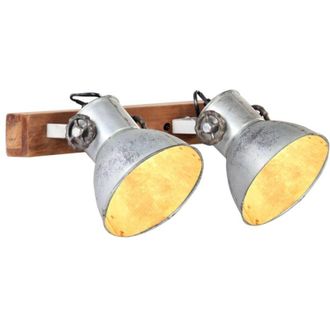 vidaXL Lampada da Parete in Stile Industriale Argento 45x25 cm E27 vidaXL