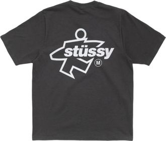 St&uuml;ssy Surf Size T-Shirt Pigment Dyed Faded Black 1905180-FADE