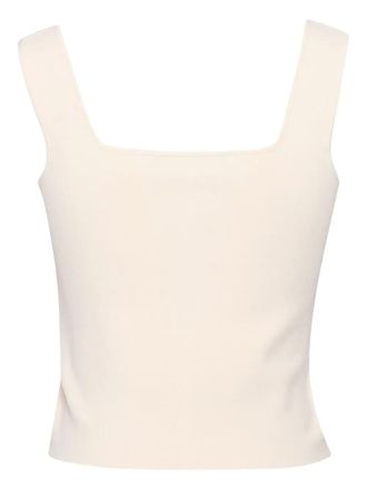 Max Mara Pilade square-neck ribbed top - Neutrals