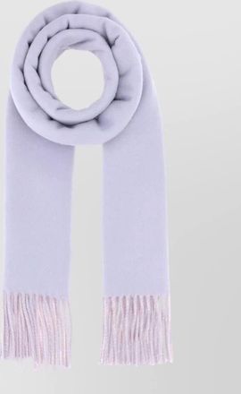 Burberry cashmere reversible scarf featuring fringe detail