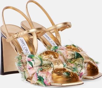 Jimmy Choo London Sandali Annika 95 in pelle metallizzata