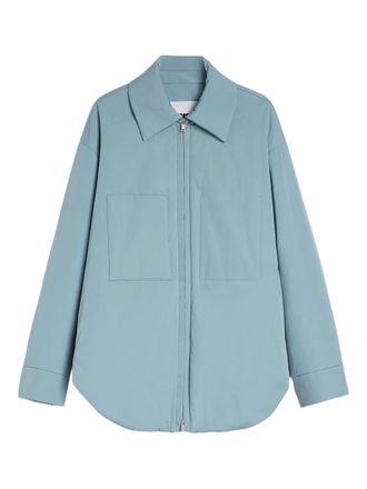 Jil Sander patch pocket padded overshirt - Blue