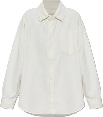 Ami Denim Shirt - Dames - Spijkeroverhemden - Beige - 2XS - Denim - Overhemden