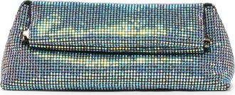 Dolce Vita Akila Crystal Mesh Foldover Clutch in Blue at Nordstrom