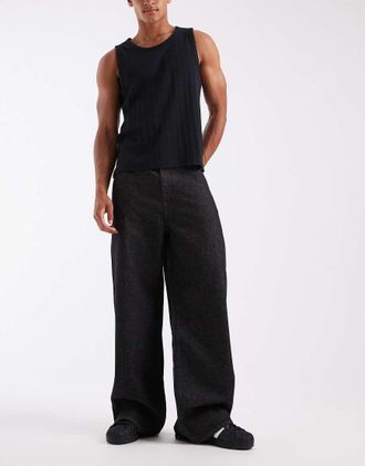 Cotton On Jeans super ampi neri-Nero