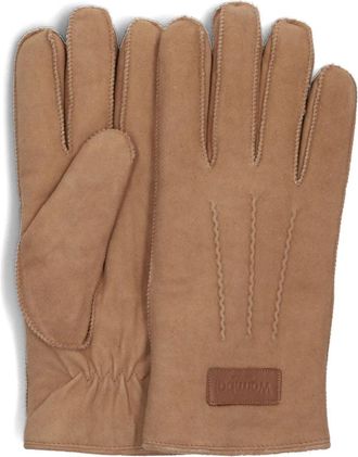 Warmbat Heren Su&egrave;de Handschoenen met Merinowol Voering - Heren - Handschoenen - Bruin - L - Wol - Accessoires