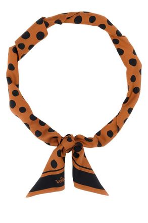 Valentino Garavani Brown Printed Bandana Scarf