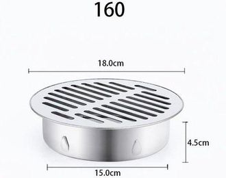 OEM Desag&uuml;e De Sif&oacute;n Redondo, Independiente, De Acero Inoxidable, Apto Para Balcones, Terrazas, Azoteas, Patios Y Jardines (di&aacute;metro 200 Mm)