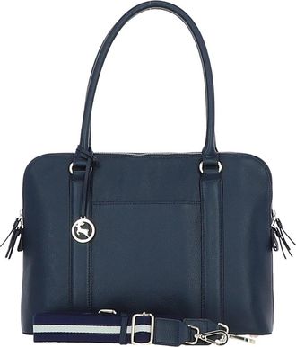 Ashwood Leather Womens Cuore di Cuoio 3 Section Large Handbag - Navy - One Size
