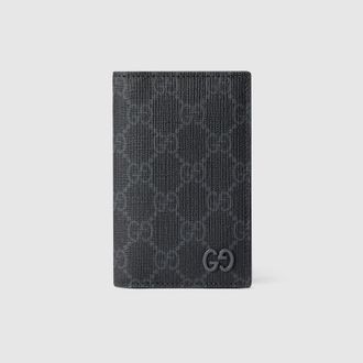 Gucci Bi-color GG Long Card Case, Black, GG Canvas
