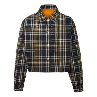 Converse (WMNS) Converse Reversible Shirt-Style Jacket Asia Sizing Black Grey 10019436-A02