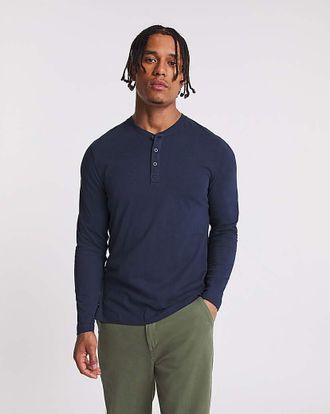 Jacamo Long Sleeve Grandad T-Shirt