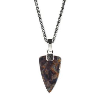 Jan Leslie Pietersite And Sterling Silver Arrow Pendant Necklace in Brown at Nordstrom