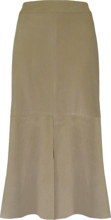 Insight Womens Suede Skirt In Taupe