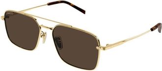 Gucci Brown Navigator Mens Sunglasses GG1957SA 002 58