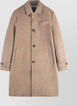 Fay wool coat with hook and multiple pockets