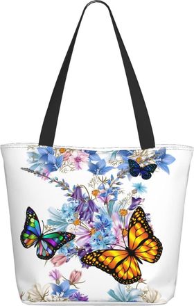 AOOEDM Floral And Butterflies Ladies Shopping Bag 13x11x7in.The Perfect ValentineS Day Gift.It Is The Best ValentineS Day Gift For Mom, Daughter, Wife,Etc