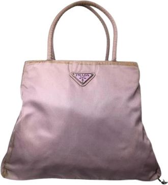 Prada Pre-owned Re-Edition 2005 Zip Tote Bag - Dames - Vintage Shopper - Paars - ONE Size - Polyester - Vintage