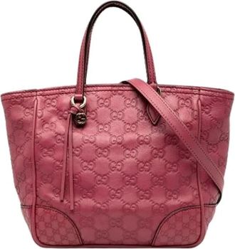 Gucci Pre-owned Handbags, female, Pink, Size: ONE SIZE Pre-owned Leather Handbag