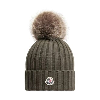 Moncler Accessories, male, Green, ONE SIZE, Pom Pom Hat
