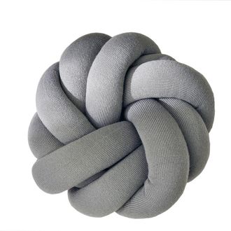 NINUC Cojín de nudos hecho a mano Lino 38x38 cm